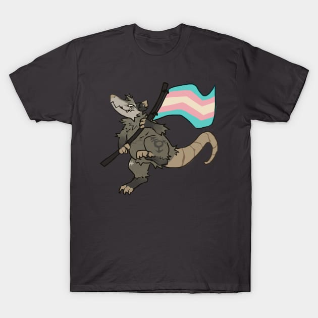 Trans Rights Opossum T-Shirt by Vultone